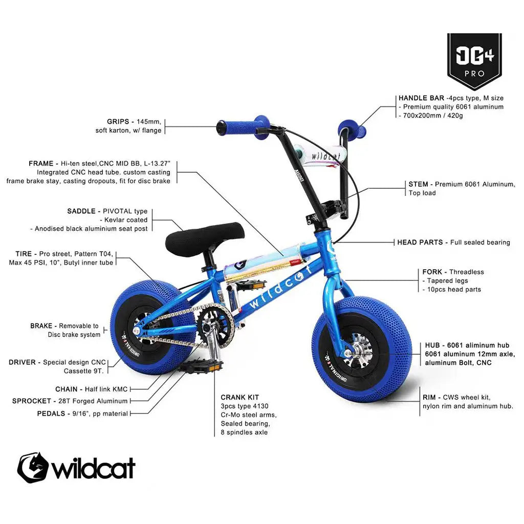 OG4 Pro Series Blue Wildcat Mini BMX