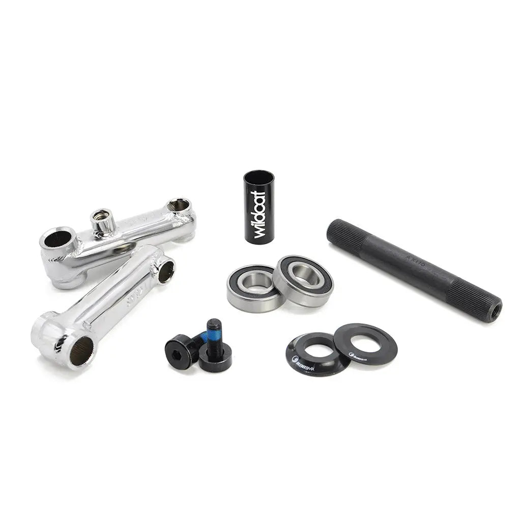3 Piece Crank Set 8t spindle axel Wildcat Bikes