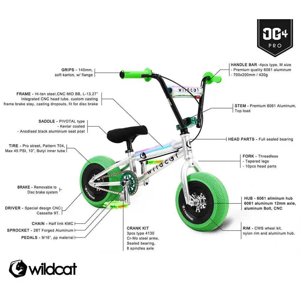 OG4 Pro Series Green Wildcat Mini BMX