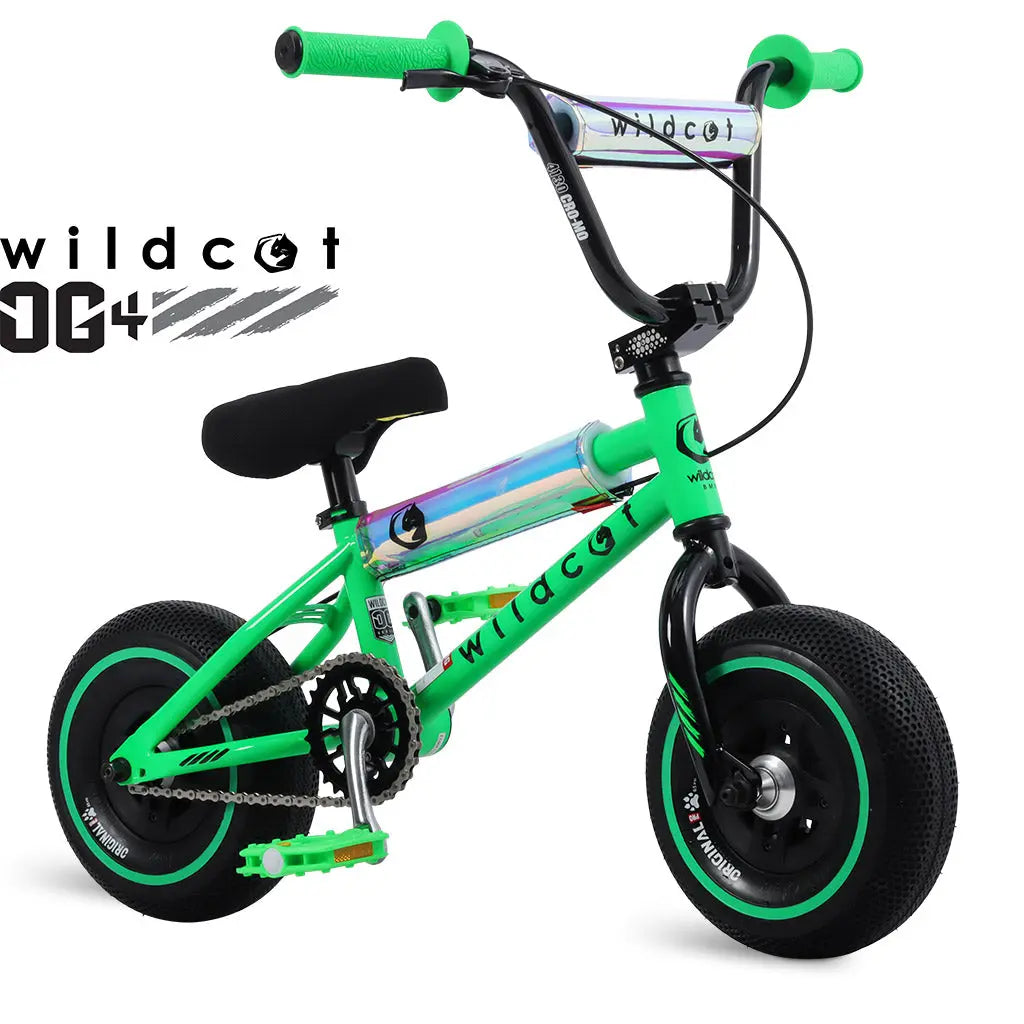 mini bicycle bmx Wildcat Mini BMX OG4A Green Bike | Best Stunt Bike in Aust