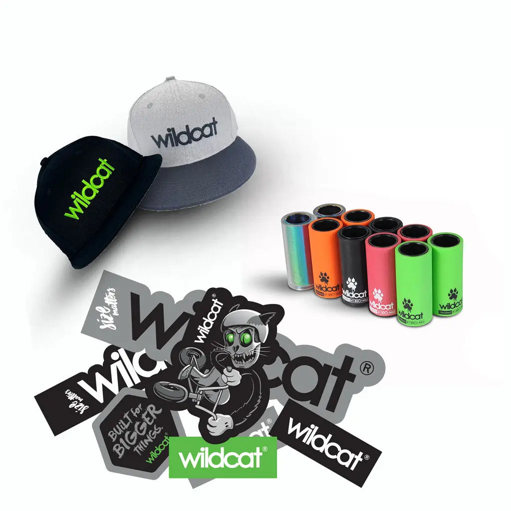 Peg, hat and sticker bundle Wildcat Bikes